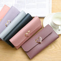 NEW Style Love Women's Purse Cross Pattern Long Section 3 Folding High Capacity Card Holder Clutch Wallets Carteira Feminina