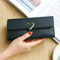 NEW Style Love Women's Purse Cross Pattern Long Section 3 Folding High Capacity Card Holder Clutch Wallets Carteira Feminina