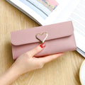 NEW Style Love Women's Purse Cross Pattern Long Section 3 Folding High Capacity Card Holder Clutch Wallets Carteira Feminina