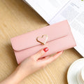 NEW Style Love Women's Purse Cross Pattern Long Section 3 Folding High Capacity Card Holder Clutch Wallets Carteira Feminina