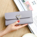 NEW Style Love Women's Purse Cross Pattern Long Section 3 Folding High Capacity Card Holder Clutch Wallets Carteira Feminina