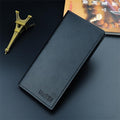 Cheap Men Wallet Slim PU Leather Purse Card Holder High Quality Litchi Grain Wallet Durable Male Long Purse Cartera Hombre.