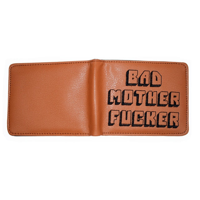 Pulp Fiction Jules Wallet with zipper Coin Pocket Bad Mother Letters Solid Wallet Card Holder Fashion Gift Purse